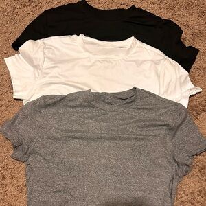 Set of Three T-Shirts - Black, White, Gray